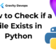 How to Check if a File Exists in Python