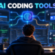 Developer reviewing code, tests and pull-request changes with AI coding tools