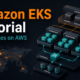 Amazon EKS Tutorial Kubernetes on AWS featured image showing managed control plane, worker nodes, pods, networking, and storage