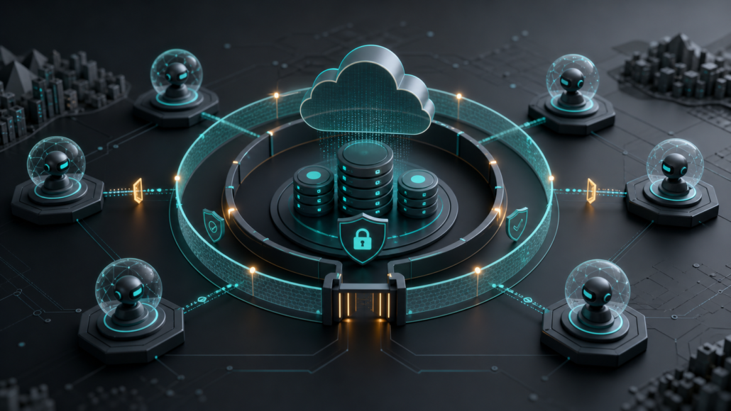 Abstract cloud data perimeter protecting AI agents and data stores