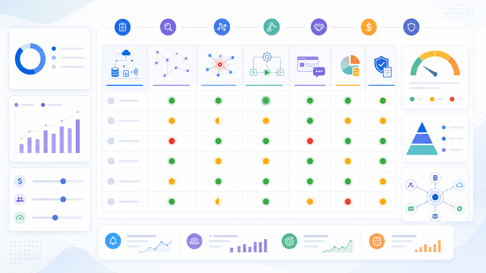 AIOps tool selection scorecard comparing data sources, topology, automation, ITSM integration, pricing risk, and security criteria