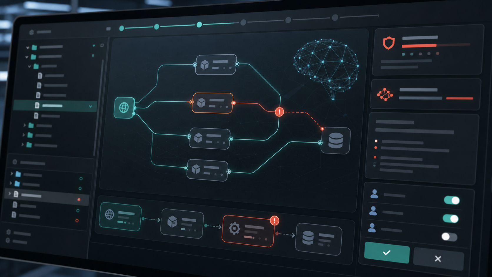 AI-assisted application security workflow tracing a vulnerability across service dependencies