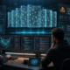 DevSecOps engineers reviewing an open-weight AI model and security scan dashboards