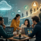 Engineers and cloud teams planning AI workforce transition with software delivery dashboards