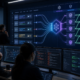 AI security agents reviewing government code repositories on a DevSecOps dashboard