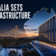 Australian AI data centre beside power-grid and water-cooling infrastructure
