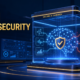 Illustration of an advanced AI model secured inside a European cybersecurity testing sandbox