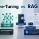 Fine-tuning vs RAG comparison thumbnail showing model training and retrieval pipelines