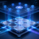 Abstract editorial view of a distributed Ray cluster routing AI workloads across connected Google Cloud TPU slices.