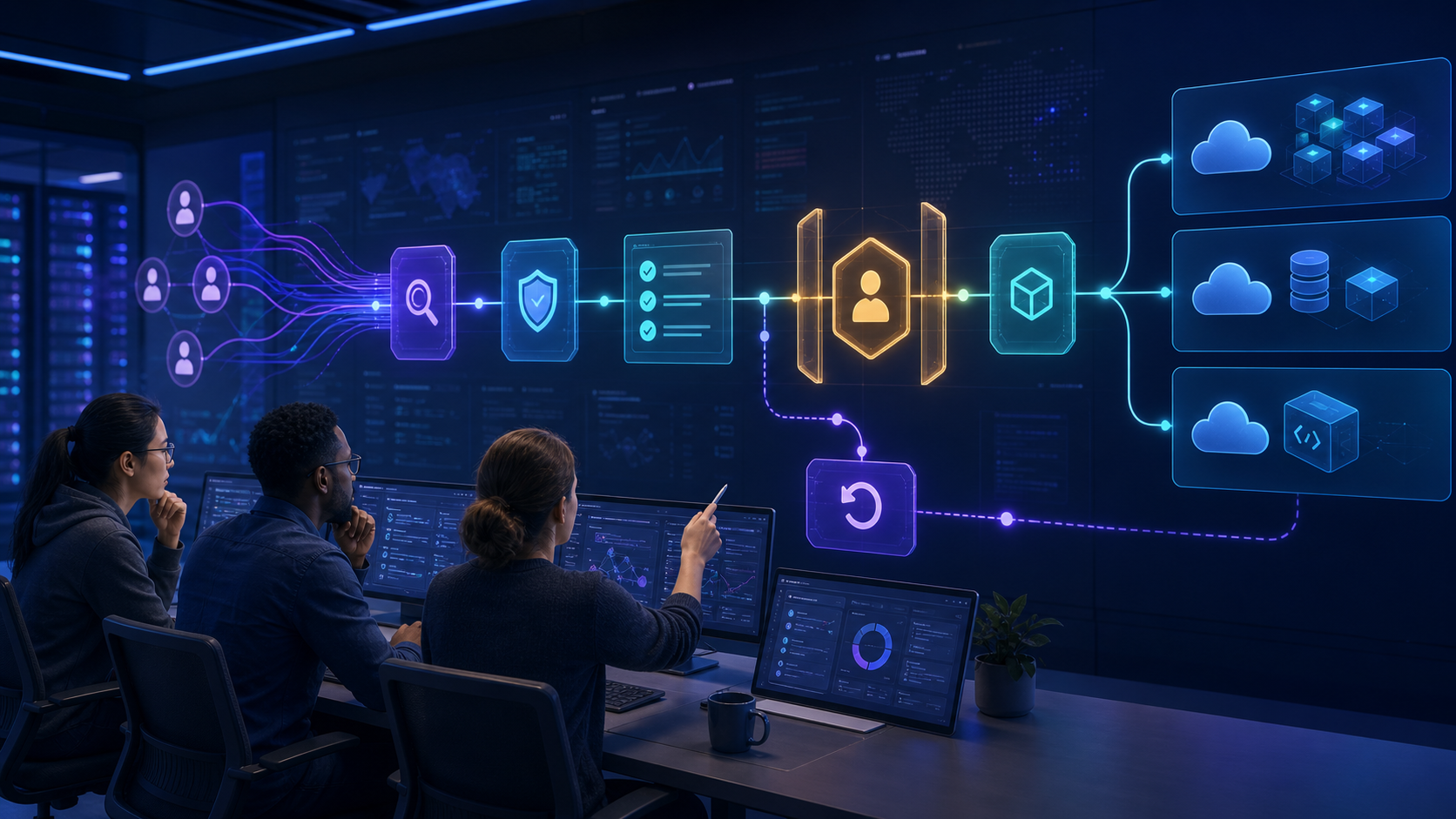 DevOps team validating Gemini agent traffic through evaluation, policy and rollback controls