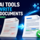 Best AI tools to rewrite Word documents shown as an edited draft becoming a reviewed document