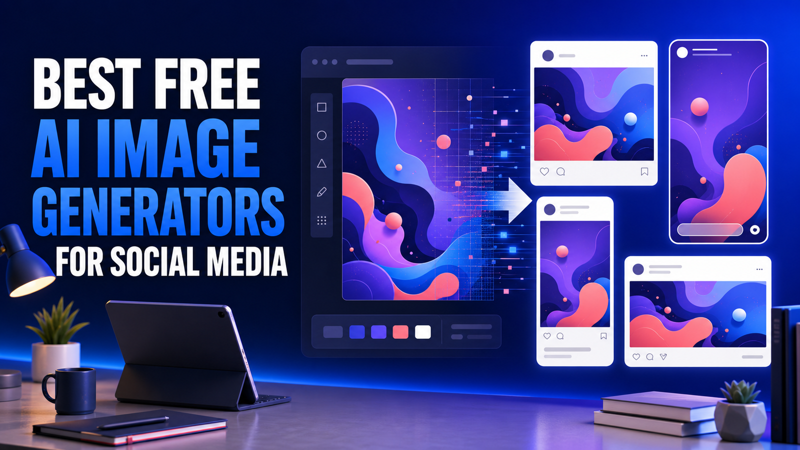 Best free AI image generators for social media comparison