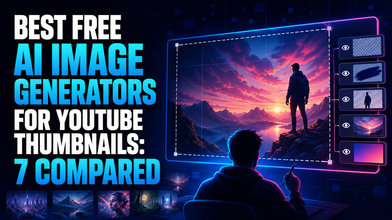 Best free AI image generators for YouTube thumbnails comparison