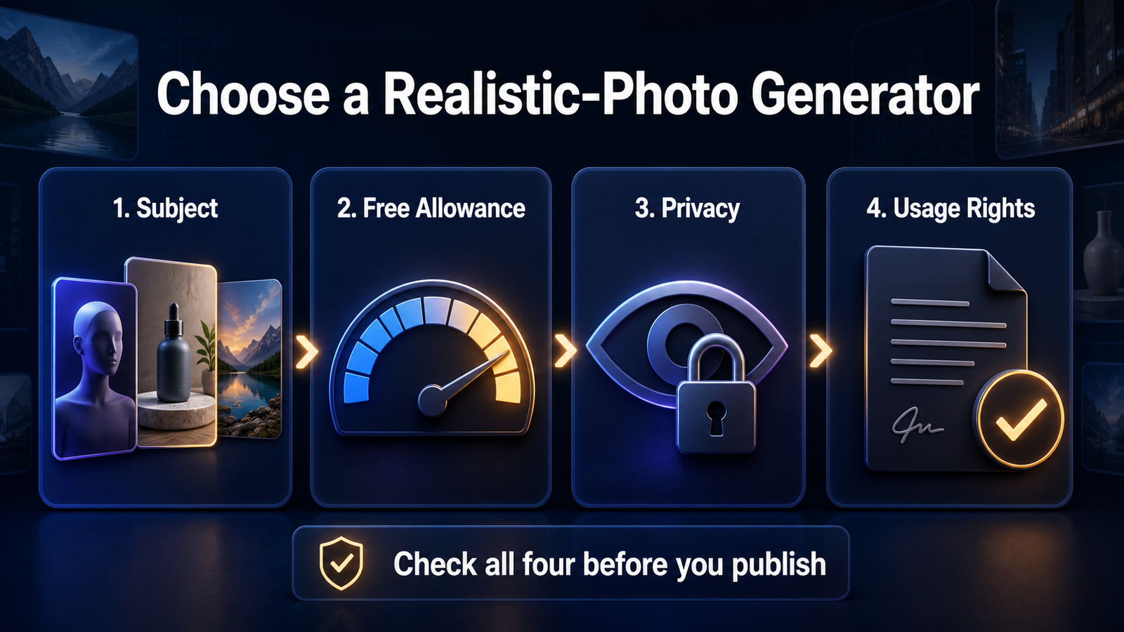Workflow for choosing free AI image generators for realistic photos