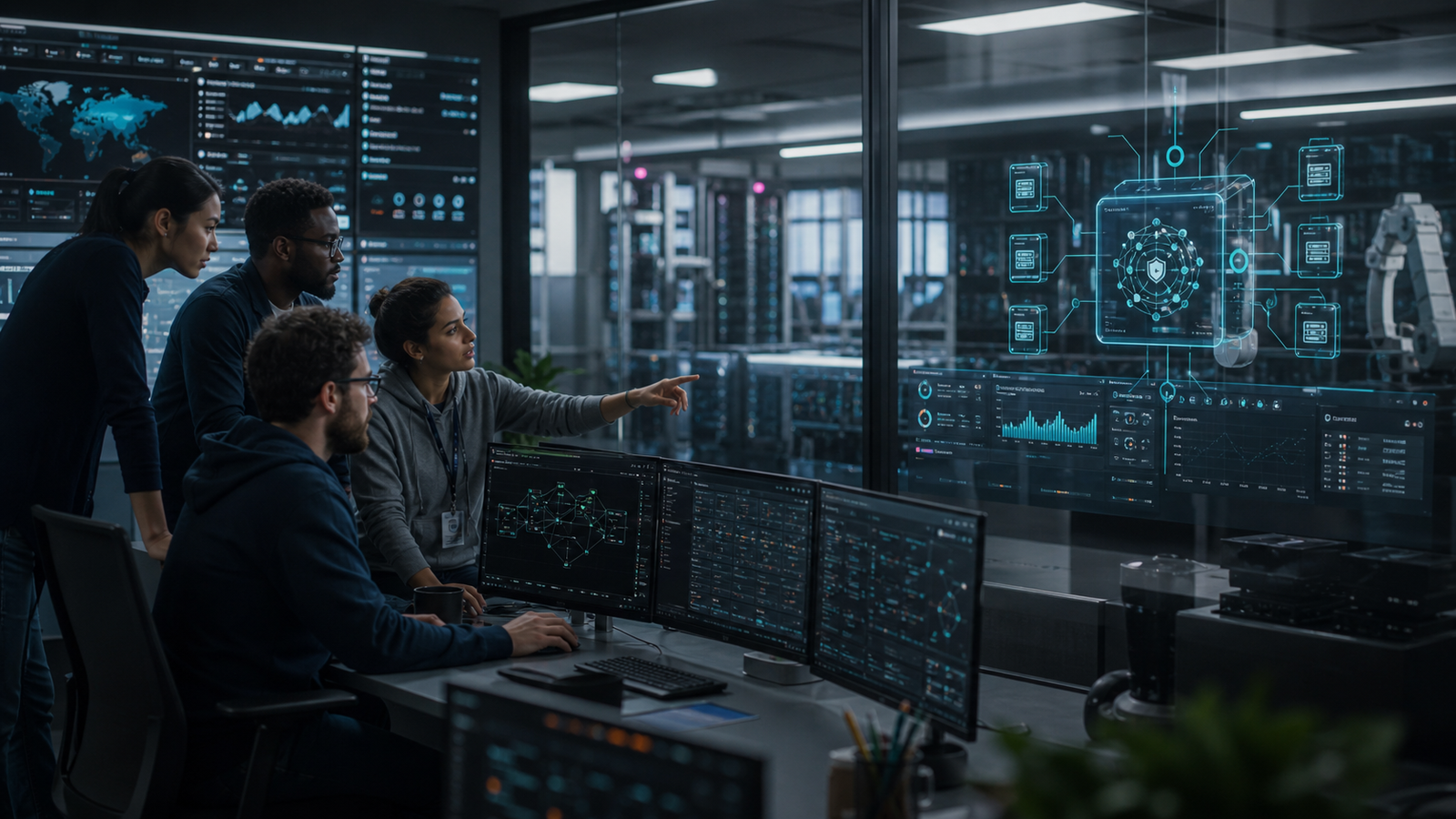 DevOps team monitoring isolated AI agent workloads with network identity and credential controls