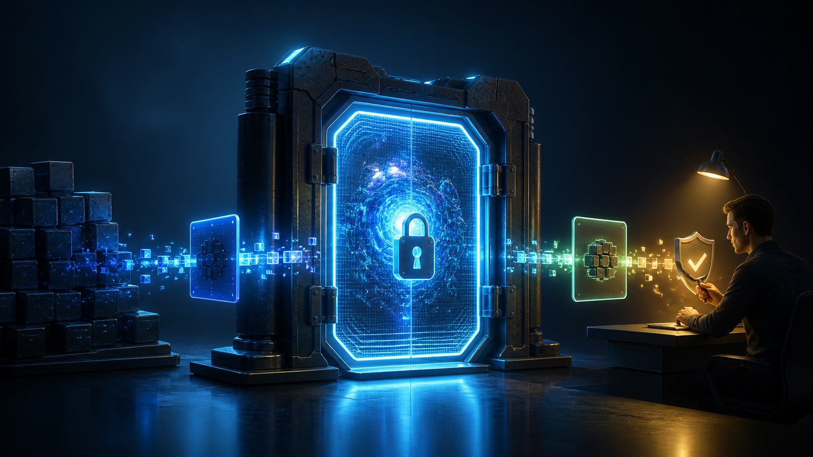 Abstract secure gateway separating an AI security model from a reviewed software patch workflow