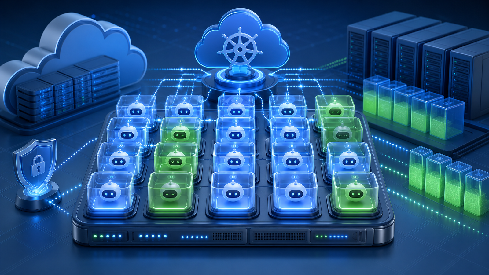 Secure AI agent workloads orchestrated across an efficient Kubernetes cloud cluster