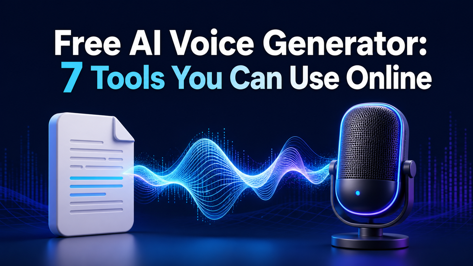 Free AI voice generator comparison of seven online tools