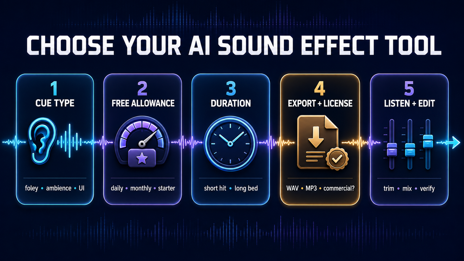 Best free AI sound effect generators selection workflow