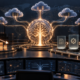 Abstract editorial view of an AI model control plane balancing lower costs with migration safeguards