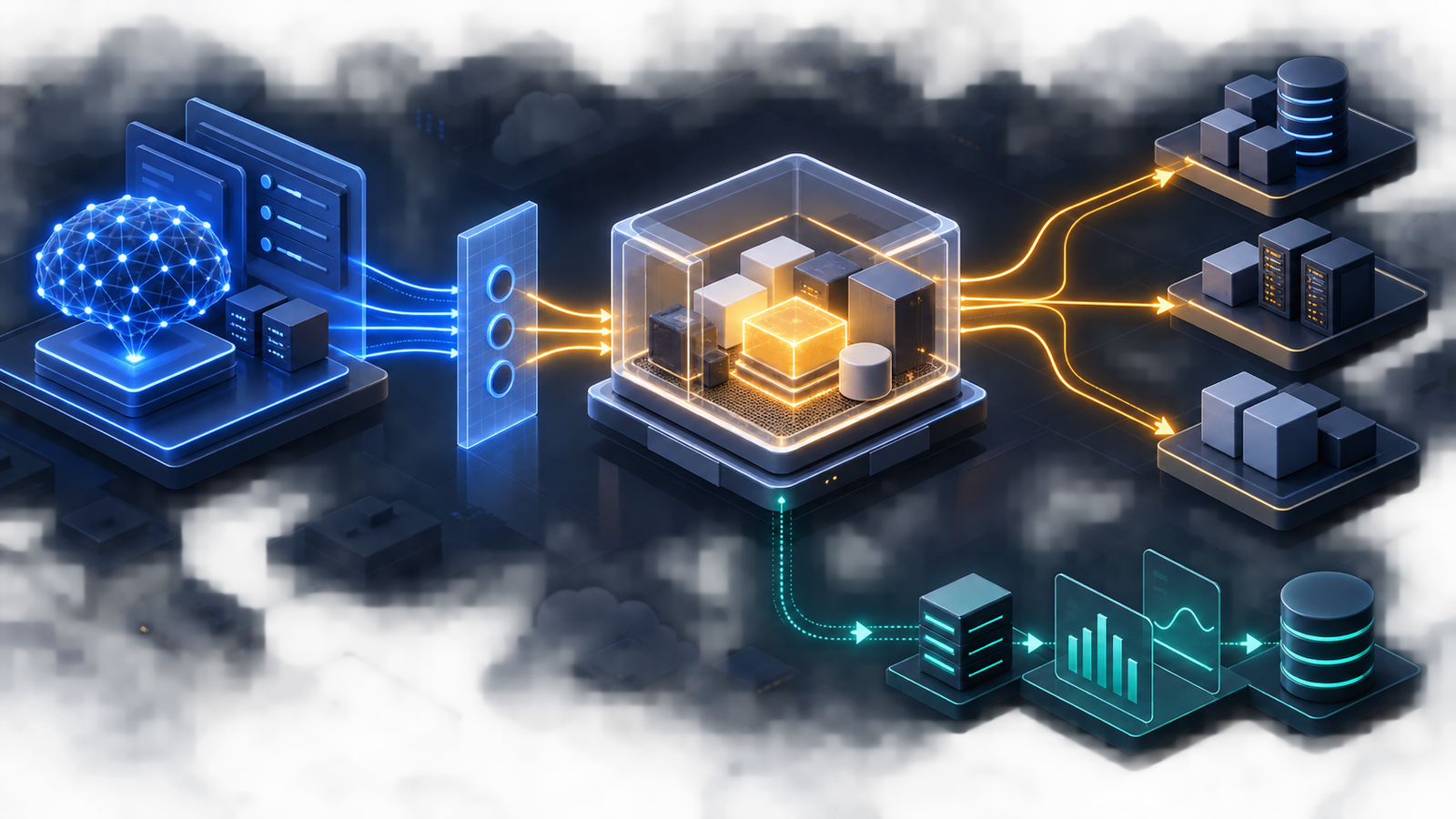Architecture of a managed AI agent with Bedrock control plane, isolated AgentCore microVM, IAM role, VPC resources and CloudWatch observability