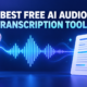 Best free AI audio transcription tools turning microphone audio into an editable transcript