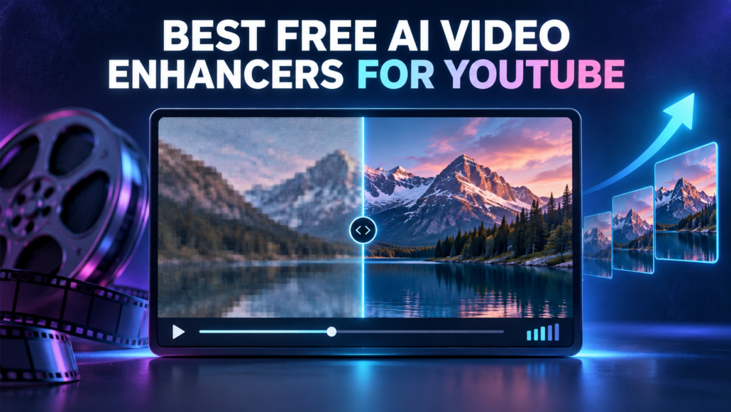Best free AI video enhancers for YouTube comparison