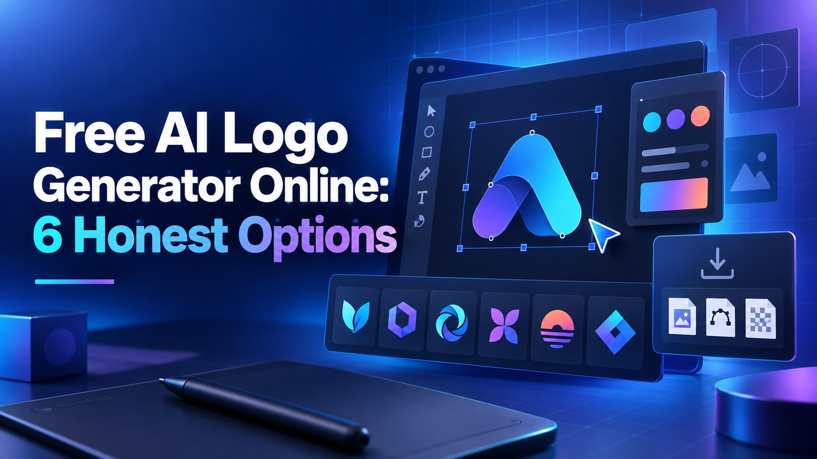 Free AI logo generator online with editable brand marks and export formats