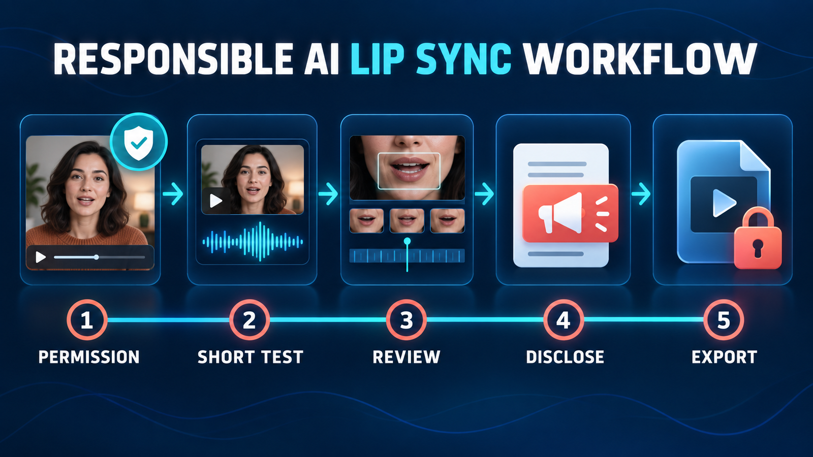 Free AI lip sync generator consent and quality review workflow