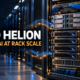 Editorial data-center rack illustrating AMD Helion agentic AI infrastructure