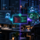 Developer comparing a focused AI code editor with a multi-agent coding command center around a verified code diff