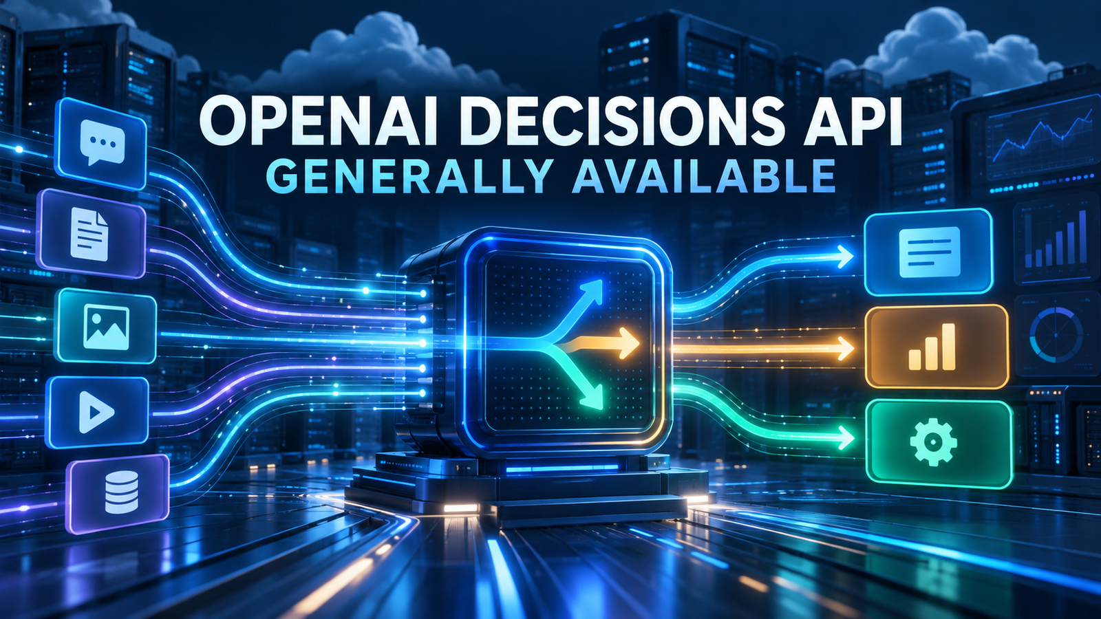 OpenAI Decisions API routing application inputs to bounded outcomes in a cloud infrastructure environment