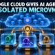 Google Cloud AI agents running in separate isolated microVM capsules behind a security gateway.