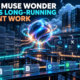 Editorial illustration of Meta Muse Wonder coordinating long-running AI coding and agent work across a secure cloud platform